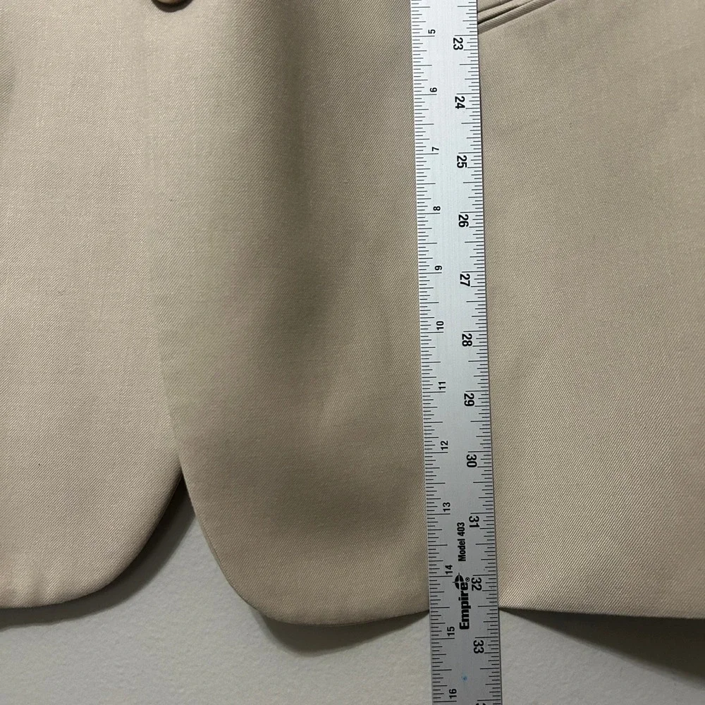 Giorgio Fiorelli 2-Piece Suit Blazer 49 Tan Two-Button 40X24 Trousers Flat Front